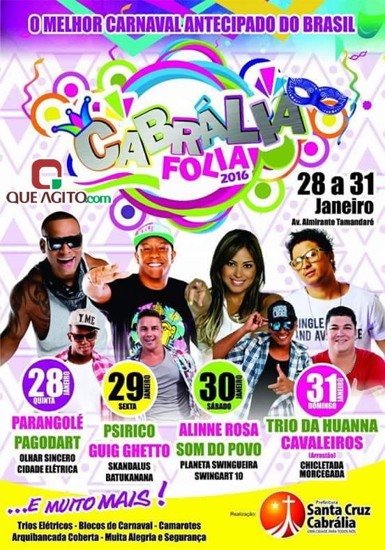 Cabrália Folia 2016 - Alienne Rosa & Som do Povo + Bloco Campinho na Avenida Almirante Tamandaré, Sábado 30 de Janeiro de 2016