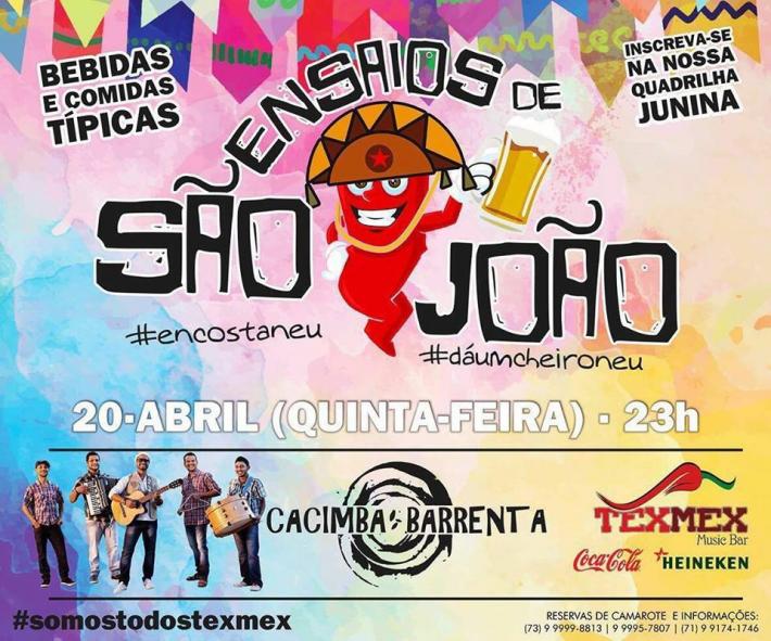 Cartaz   TexMex Music Bar - Rua du Mucug, 250, Quinta-feira 20 de Abril de 2017