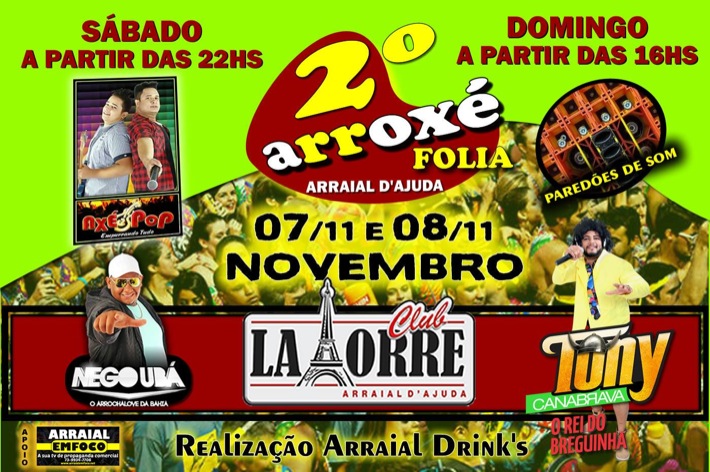 Cartaz   La Torre Club - Estrada de Trancoso, Sábado 7 de Novembro de 2015