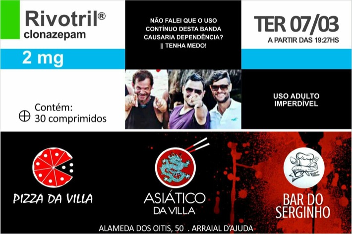 Cartaz   Villa Bamboo - Almeda dos Oitis, 50, Terça-feira 7 de Março de 2017