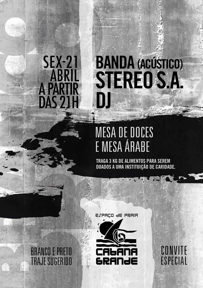 Cartaz   Cabana Grande - Estrada da Pitinga - Praia do Parracho, Sexta-feira 21 de Abril de 2017