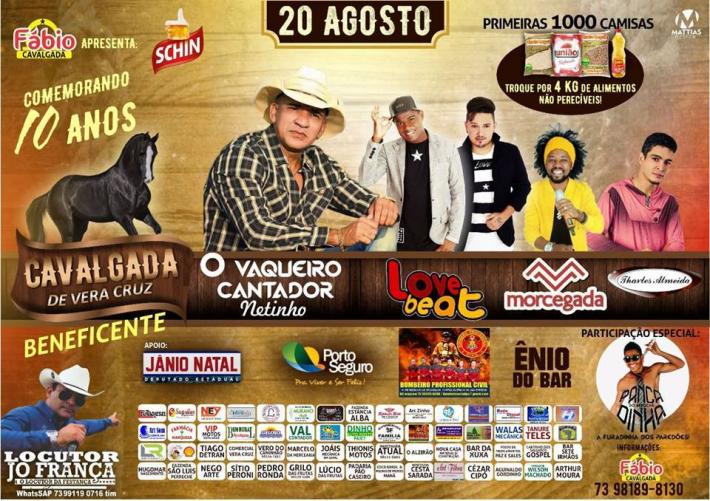 Cartaz   Vera Cruz - Br 367, Domingo 20 de Agosto de 2017