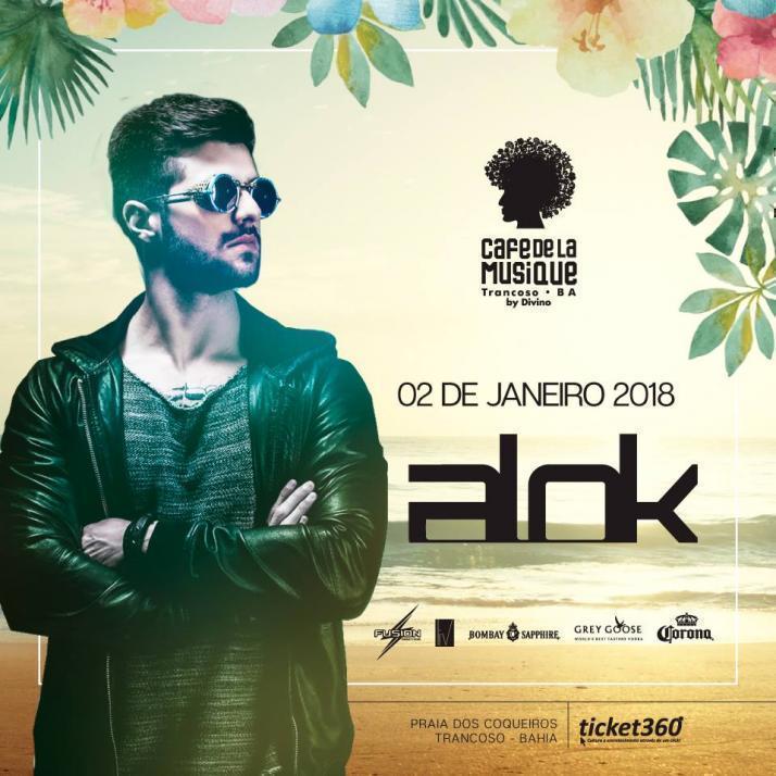 Cartaz   Cafe de la Musique - Praia dos Coqueiros, Terça-feira 2 de Janeiro de 2018