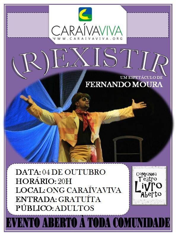 Cartaz   Galpo Cultural da ONG CaravaViva, Quarta-feira 4 de Outubro de 2017