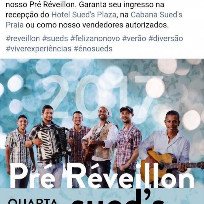 Cartaz   Cabana Sued's Praia - Avenida Beira Mar 6931 - Praia de Taperapuan, Quarta-feira 27 de Dezembro de 2017