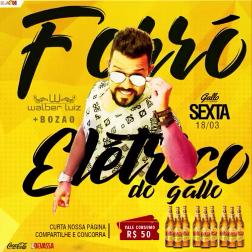 Cartaz   Recanto do Gallo - Rua 2 de julho, 20B - Casa da Lenha, Sexta-feira 18 de Maio de 2018