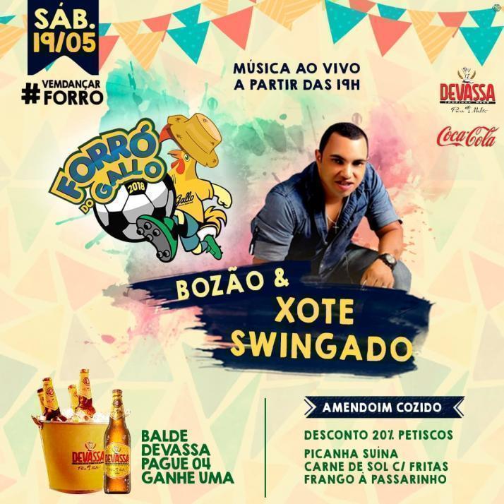 Cartaz   Recanto do Gallo - Rua 2 de julho, 20B - Casa da Lenha, Sábado 19 de Maio de 2018