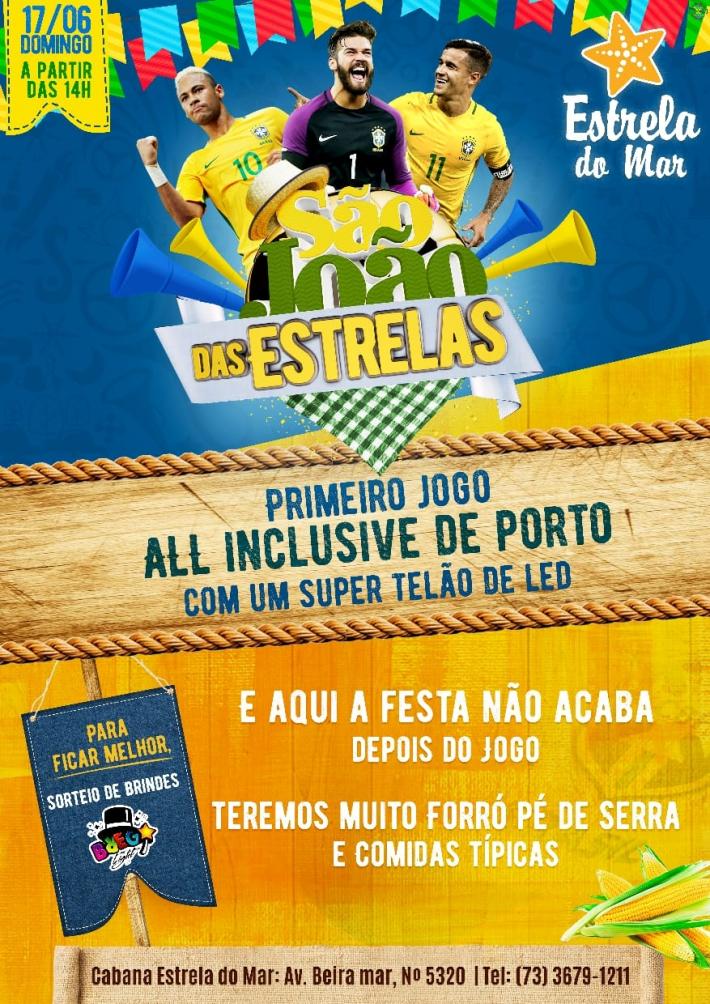 Cartaz   Cabana Estrela do Mar - Avenida Beira Mar, 5320, Domingo 17 de Junho de 2018