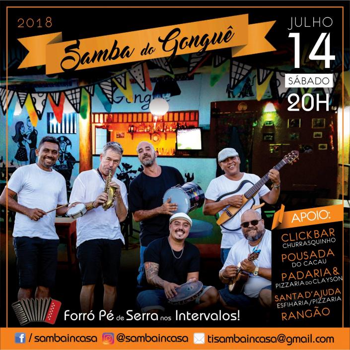 Cartaz   Gongu Forr Bar - Rua Carlos Alberto Parracho, Sábado 14 de Julho de 2018