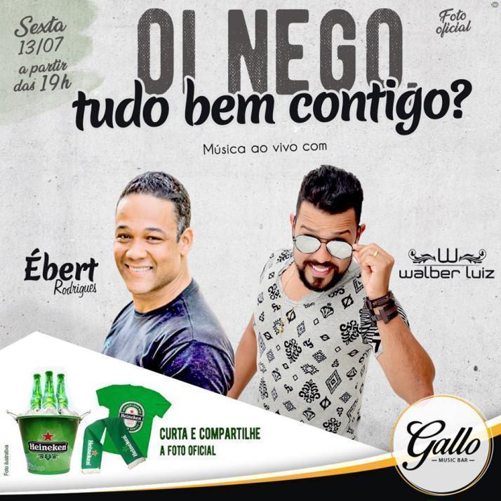 Cartaz   Gallo Music Bar - Rua 2 de julho, 20B, Sexta-feira 13 de Julho de 2018