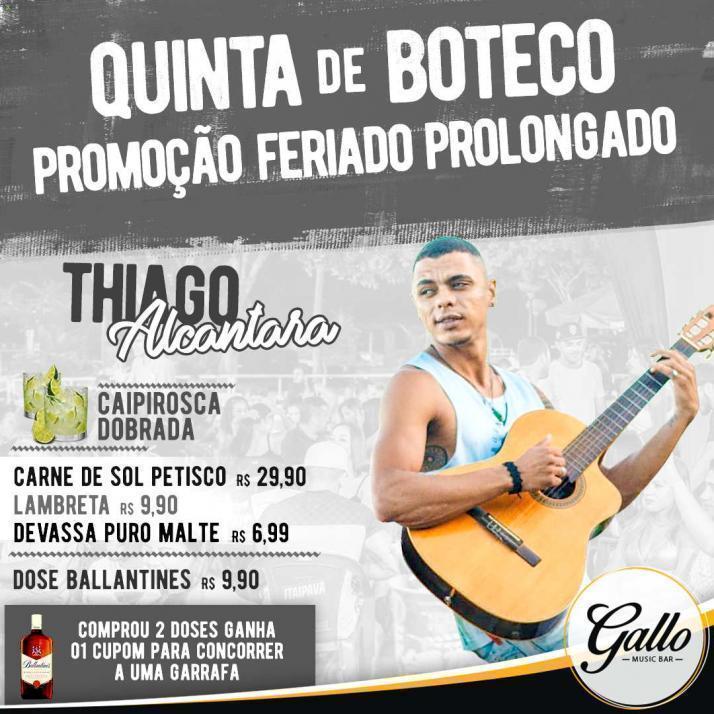 Cartaz   Gallo Music Bar - Rua 2 de julho, 20B, Quinta-feira 6 de Setembro de 2018