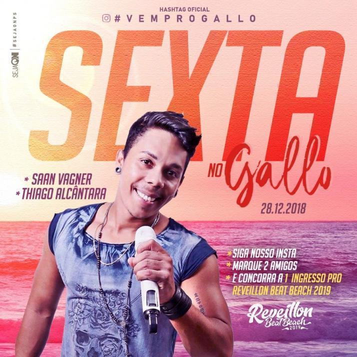 Cartaz   Gallo Music Bar - Rua 2 de julho, 20B, Sexta-feira 28 de Dezembro de 2018