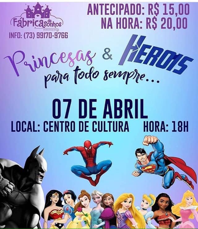 Cartaz   Centro de Cultura - Rua XV de Novembro - Paquet, Domingo 7 de Abril de 2019