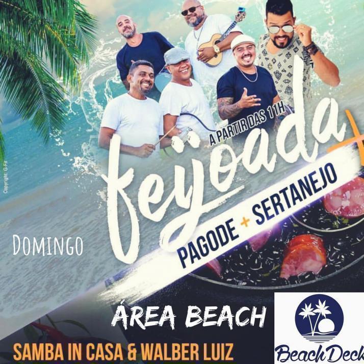 Cartaz   Cabana Area Beach -  Avenida Beira Mar 6900 - Praia de Taperapuan, Domingo 12 de Maio de 2019