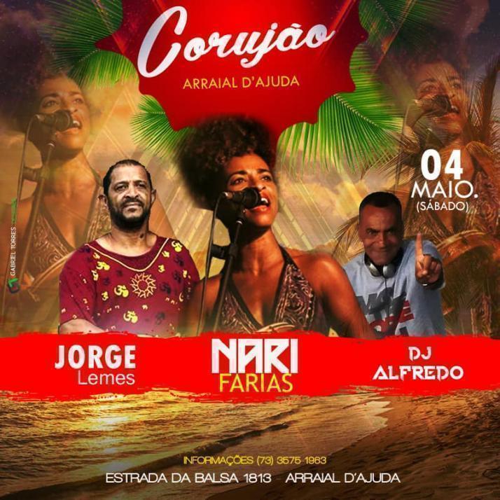 Cartaz   Corujo - Estrada da Balsa, 1813 - Praia de Araape, Sábado 4 de Maio de 2019