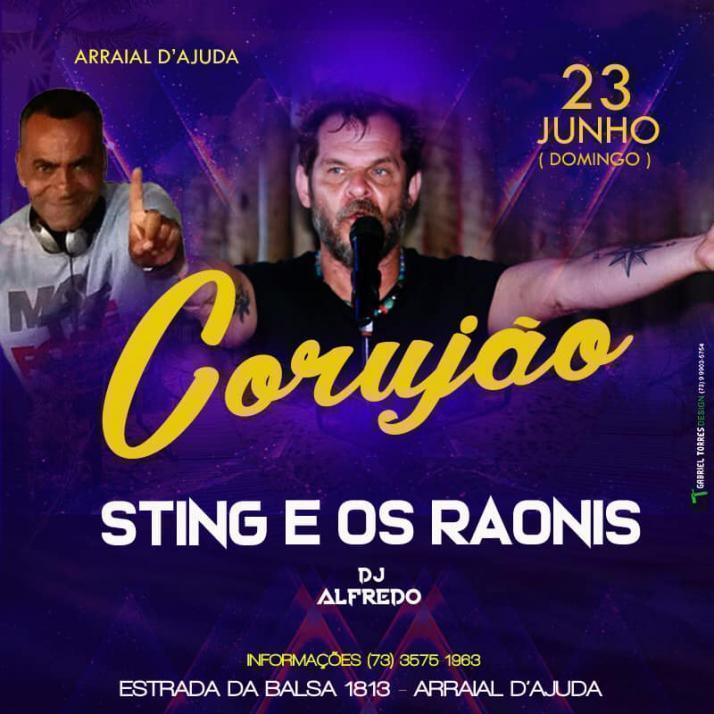 Cartaz   Corujo - Estrada da Balsa, 1813 - Praia de Araape, Domingo 23 de Junho de 2019