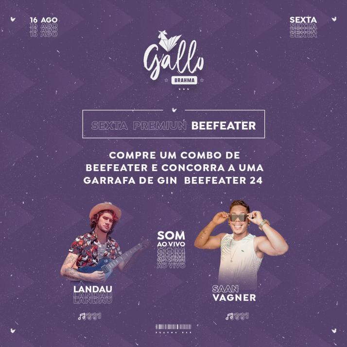 Cartaz   Gallo Music Bar - Rua 2 de julho, 20B - Casa da Lenha, Sexta-feira 16 de Agosto de 2019