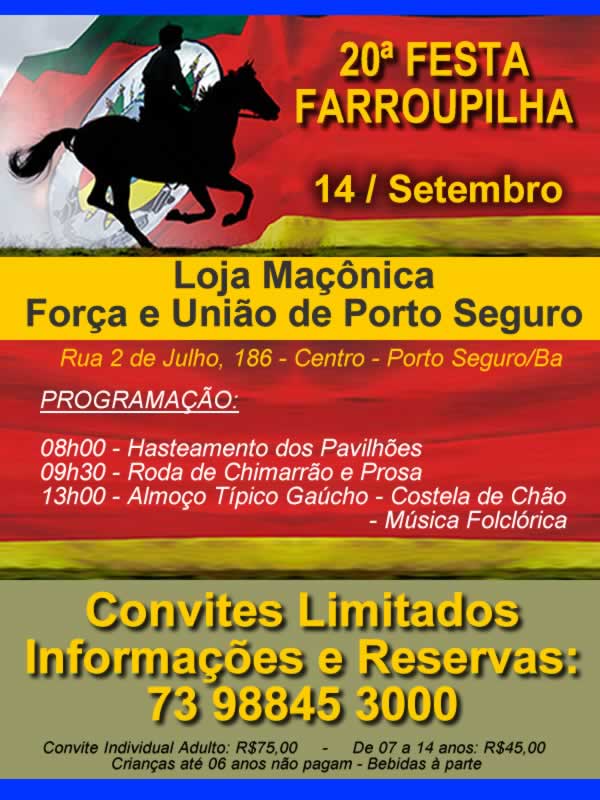 Cartaz   Loja Manica Fora e Unio - Rua 2 de julho, 186 - Centro, Sábado 14 de Setembro de 2019