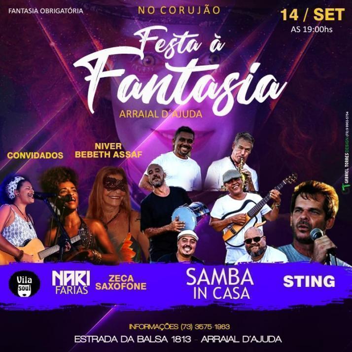 Cartaz   Corujo - Estrada da Balsa, 1813 - Praia de Araape, Sábado 14 de Setembro de 2019