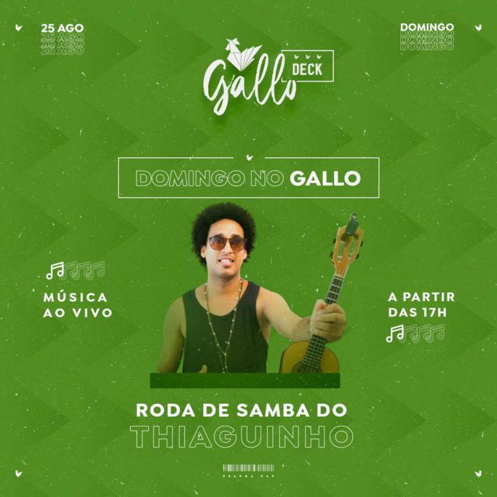Cartaz   Gallo Music Bar - Rua 2 de julho, 20B - Casa da Lenha, Domingo 25 de Agosto de 2019