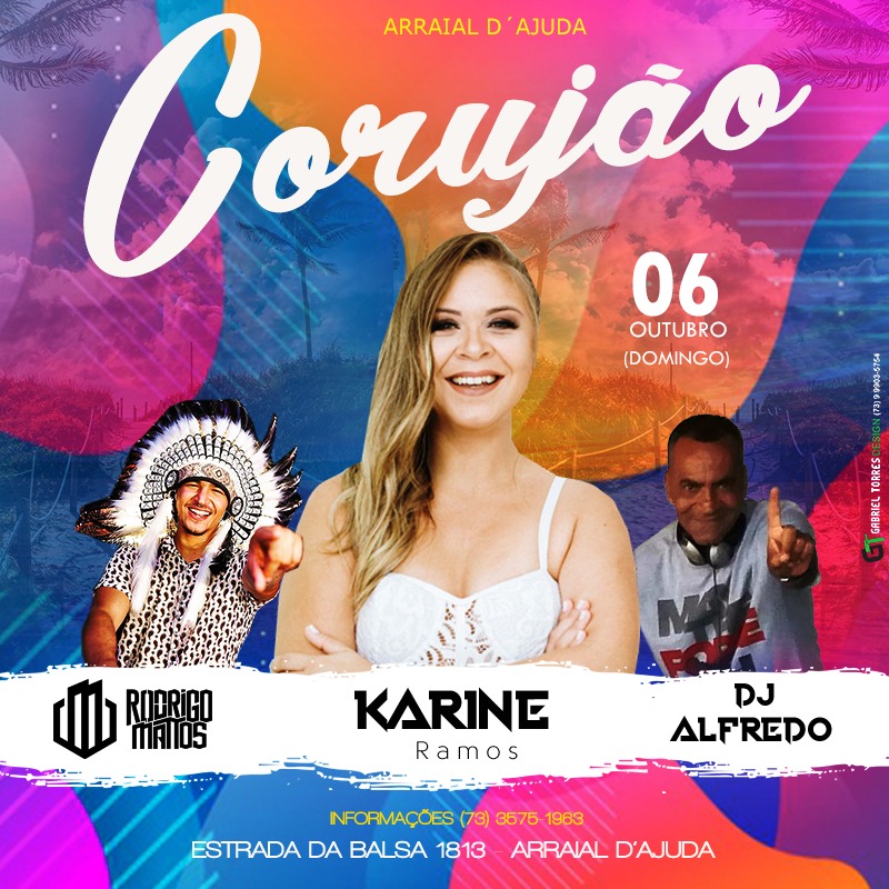 Cartaz   Corujo - Estrada da Balsa, 1813 - Praia de Araape, Domingo 6 de Outubro de 2019