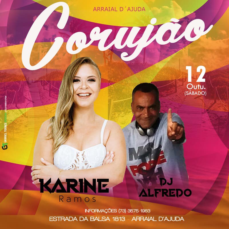 Cartaz   Corujo - Estrada da Balsa, 1813 - Praia de Araape, Sábado 12 de Outubro de 2019