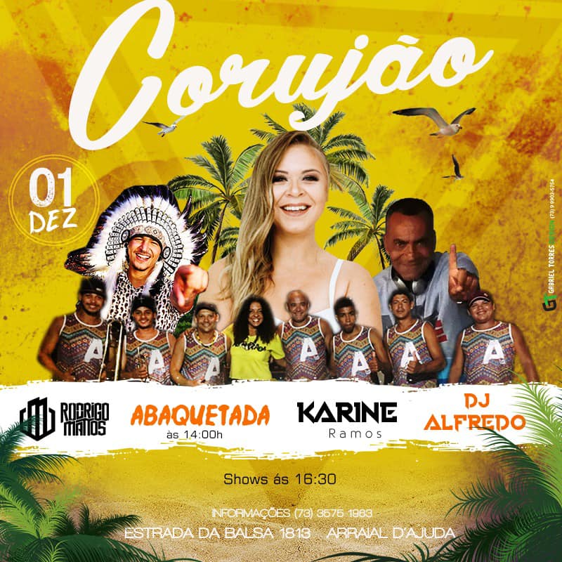 Cartaz   Corujo - Estrada da Balsa, 1813 - Praia de Araape, Domingo 1 de Dezembro de 2019