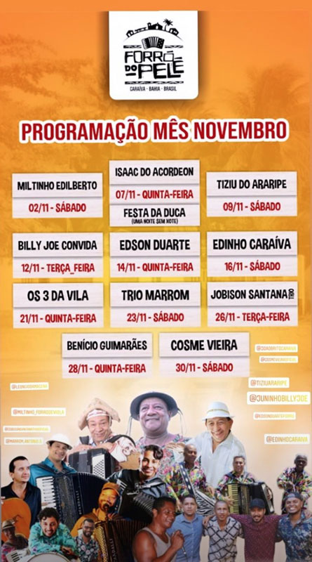 Cartaz   Forr do Pel - Rua dos Navegantes, Terça-feira 26 de Novembro de 2019