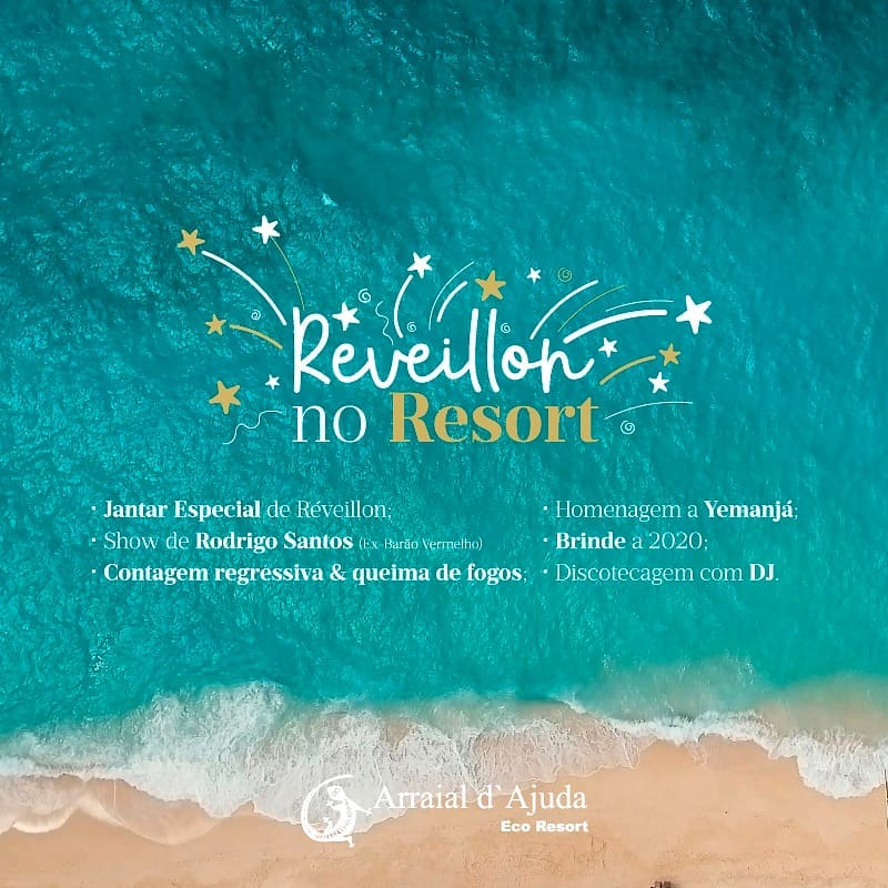 Cartaz   Arraial Eco Resort - Estrada da Balsa, 1 - Praia de Apaga-Fogo, Terça-feira 31 de Dezembro de 2019