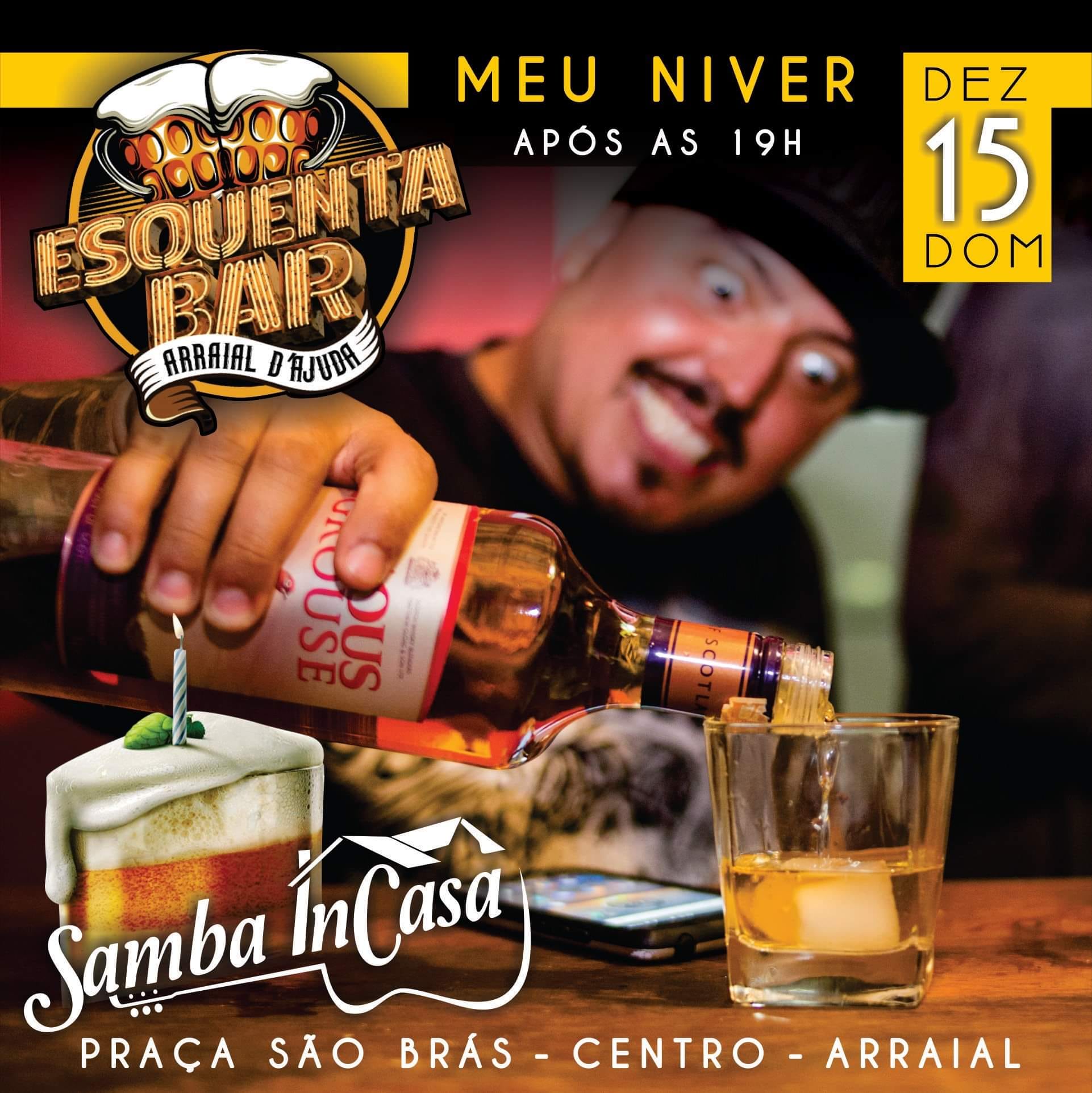 Cartaz   Esquenta Bar - Praa So Brs, Domingo 15 de Dezembro de 2019