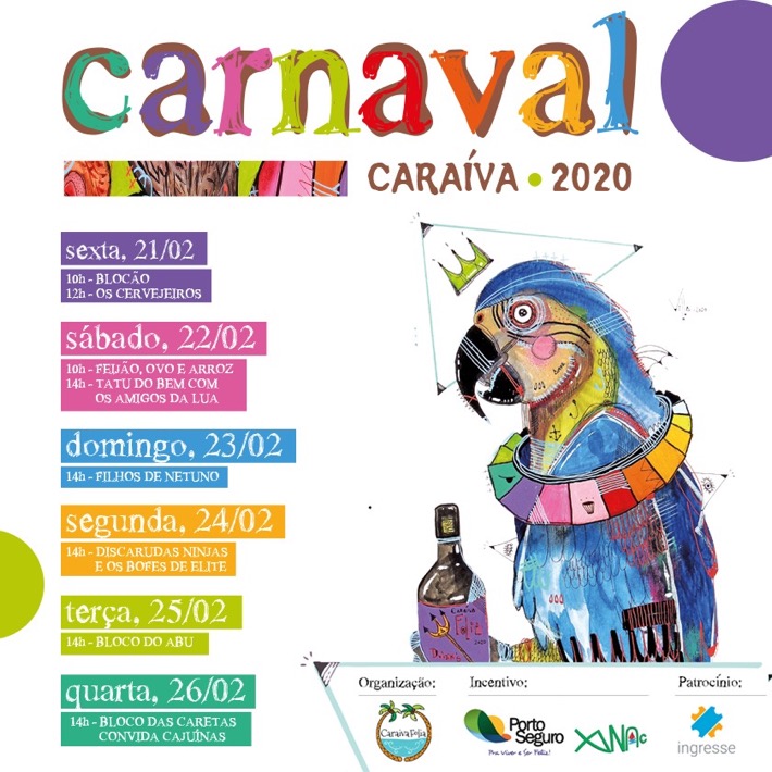 Cartaz   Carava Folia - Praa da Igreja, Sábado 22 de Fevereiro de 2020