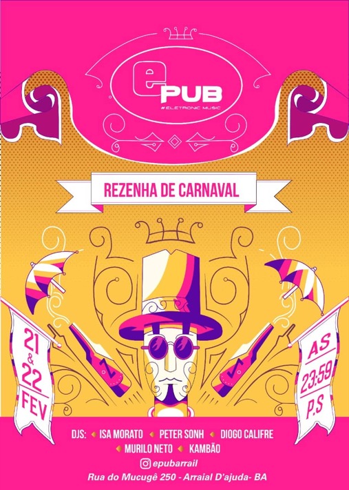 Cartaz   E-pub - Rua du Mucug, 250, Sábado 22 de Fevereiro de 2020