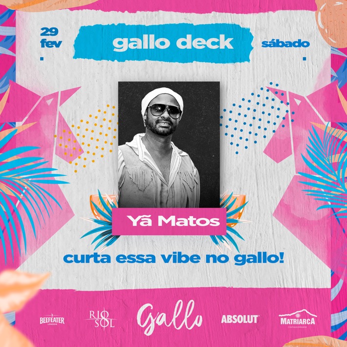 Cartaz   Gallo Music Bar - Rua 2 de julho, 20B - Casa da Lenha, Sábado 29 de Fevereiro de 2020