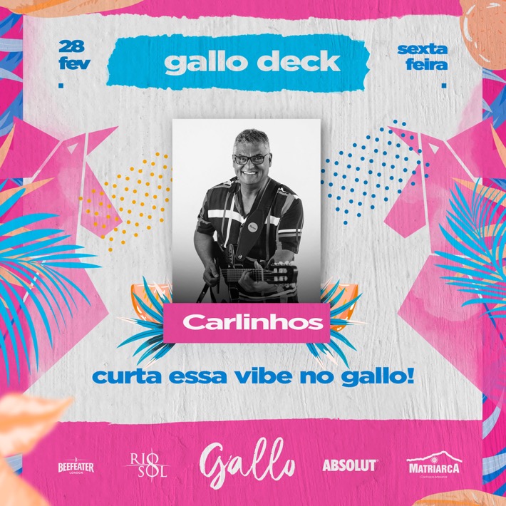 Cartaz   Gallo Music Bar - Rua 2 de julho, 20B - Casa da Lenha, Sexta-feira 28 de Fevereiro de 2020