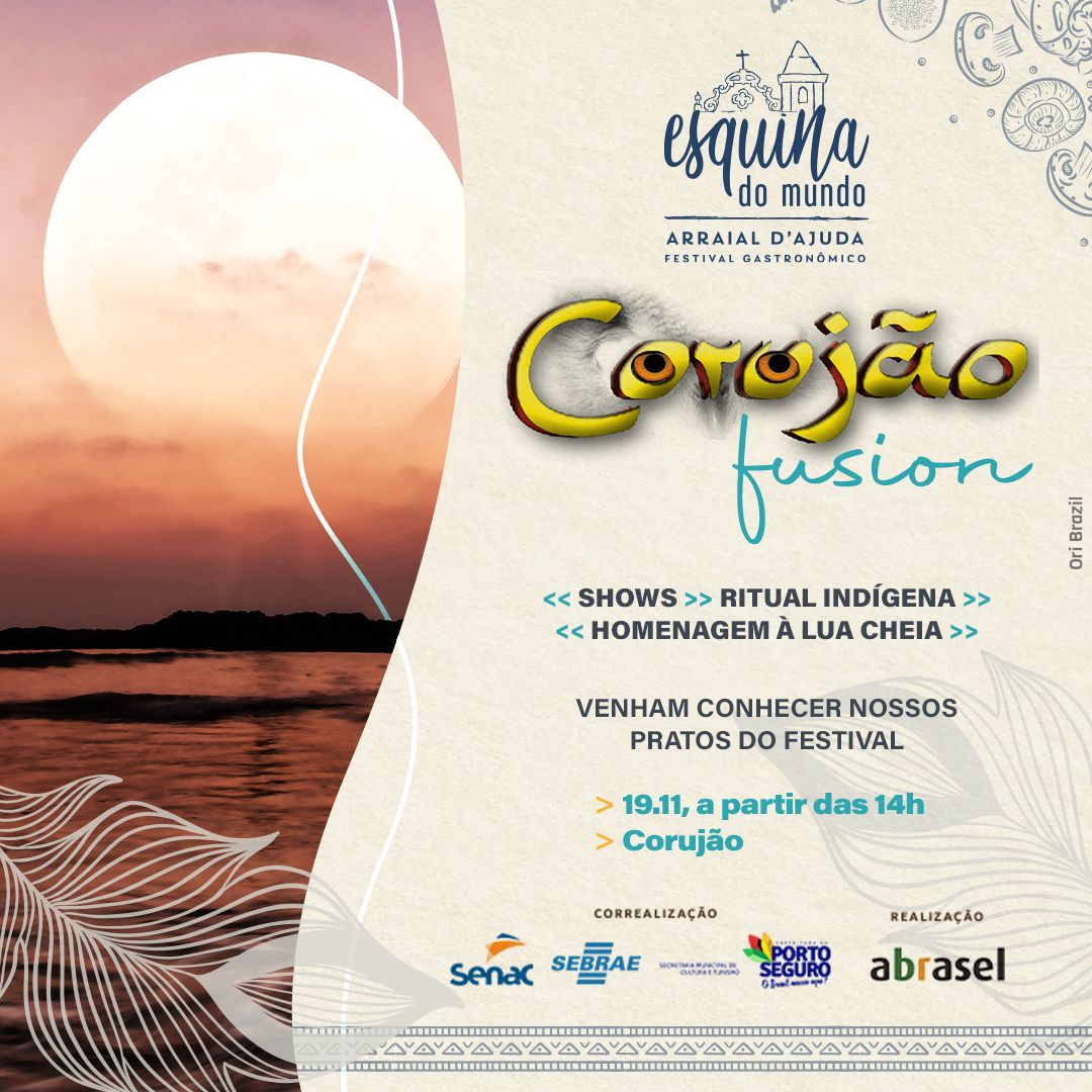 Cartaz   Corujão - Estrada da Balsa, 1813 - Praia de Araçaípe, Sexta-feira 19 de Novembro de 2021