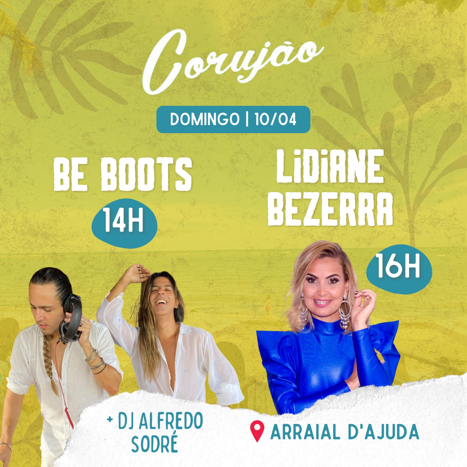 Cartaz   Corujo - Estrada da Balsa, 1813 - Praia de Araape, Domingo 10 de Abril de 2022