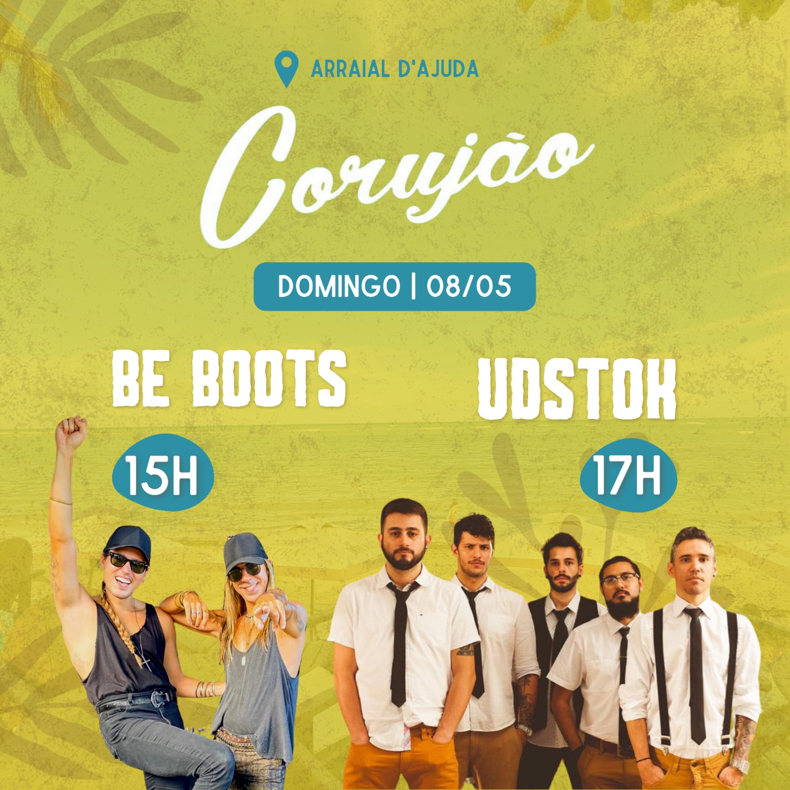 Cartaz   Corujo - Estrada da Balsa, 1813 - Praia de Araape, Domingo 8 de Maio de 2022