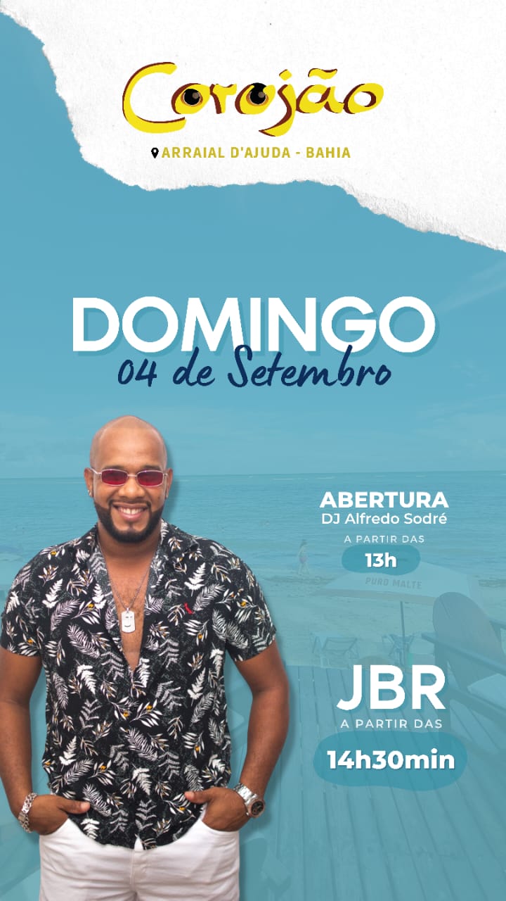 Cartaz   Corujo - Estrada da Balsa, 1813 - Praia de Araape, Domingo 4 de Setembro de 2022