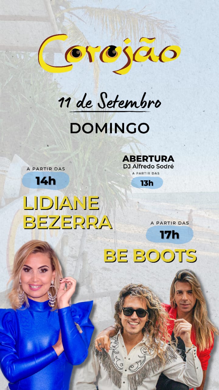 Cartaz   Corujo - Estrada da Balsa, 1813 - Praia de Araape, Domingo 11 de Setembro de 2022