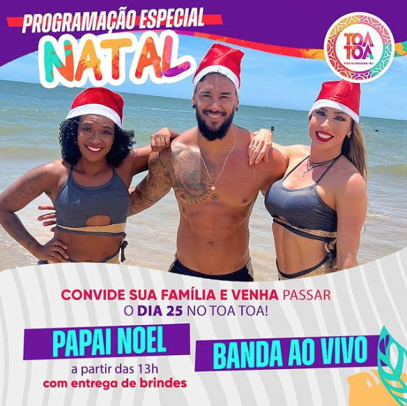 Cartaz   Complexo de Lazer Ta Ta - Praia de Taperapuan, Domingo 25 de Dezembro de 2022