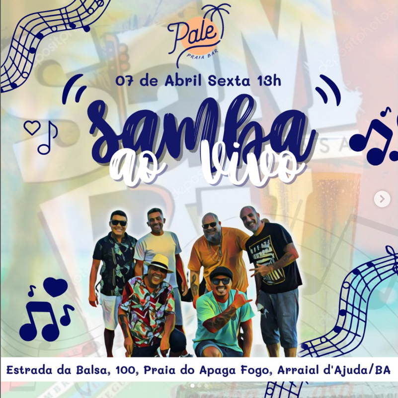 Cartaz   Pale Praia Bar - Estrada da Balsa, 100, Sexta-feira 7 de Abril de 2023