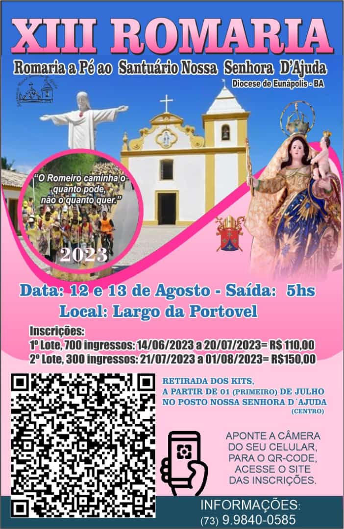 Cartaz   Santurio Nossa Senhora d'Ajuda - Praa da Igreja, Do dia 6 ao dia 15/8/2023