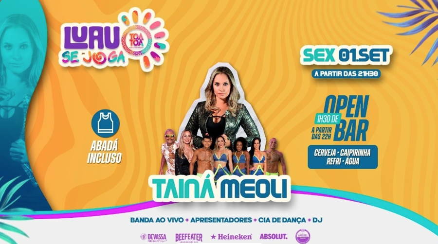 Cartaz   Complexo de Lazer Ta Ta - Praia de Taperapuan, Sexta-feira 1 de Setembro de 2023