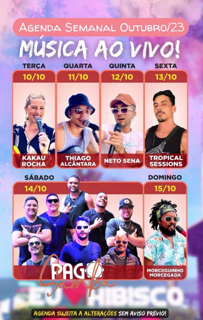 Cartaz   Hibisco Praia - Praia do Mut, Terça-feira 10 de Outubro de 2023