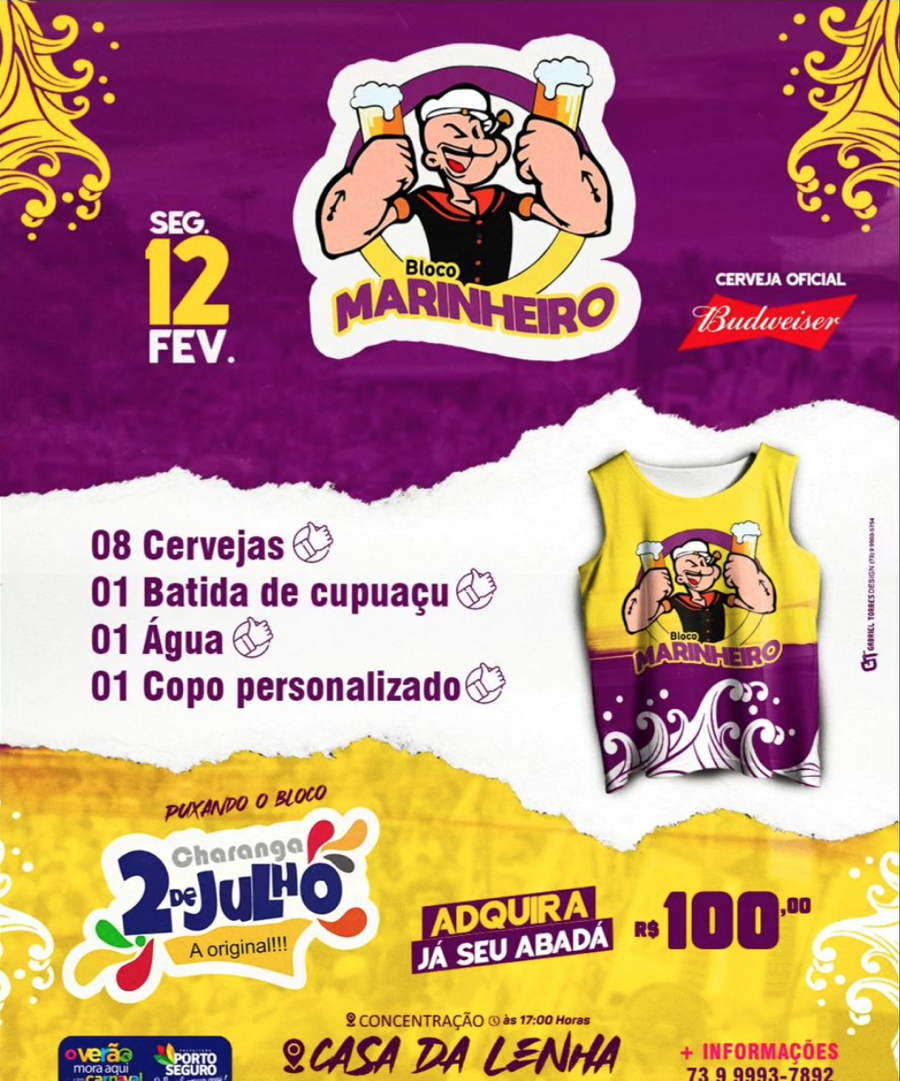 Cartaz   Carnaval Cultural - Casa da Lenha - Praa Visconde de Porto Seguro, s/n, Segunda-feira 12 de Fevereiro de 2024