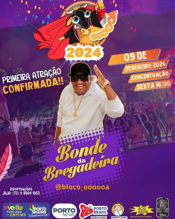 Cartaz   Carnaval Cultural - Praa do Trabalhador - Baiano, Sexta-feira 9 de Fevereiro de 2024