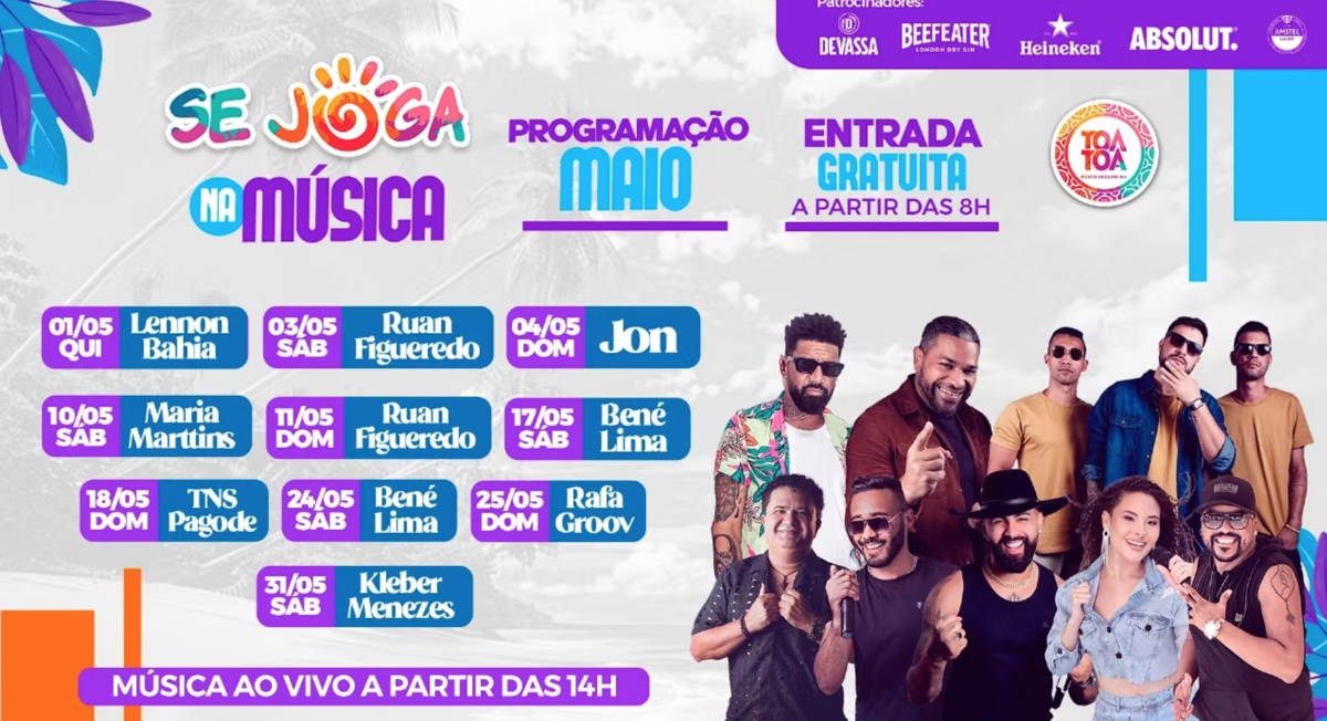 Cartaz   Complexo de Lazer Ta Ta - Praia de Taperapuan, Domingo 25 de Maio de 2025