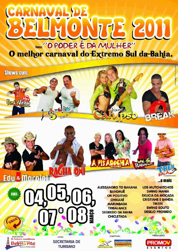 Cartaz   Centro, Do dia 4 ao dia 8/3/2011
