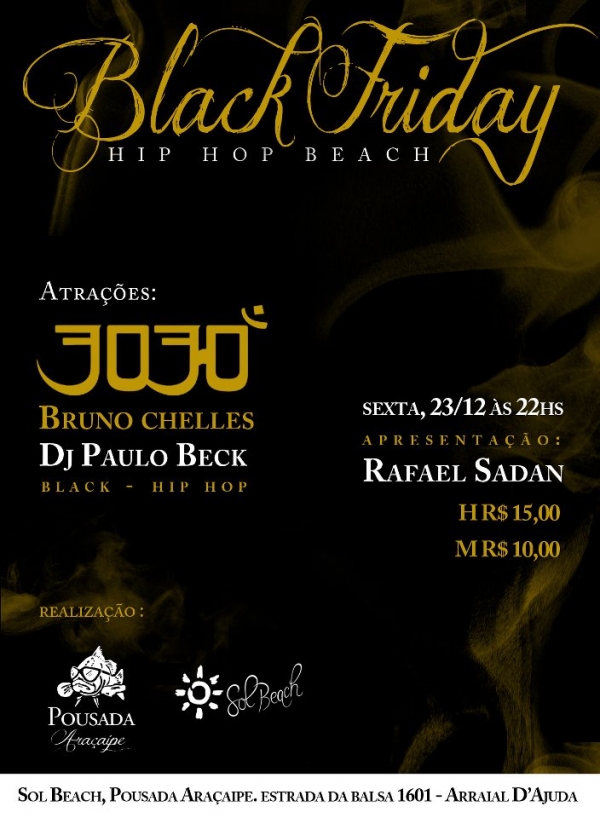 Cartaz   Sol Beach (Pousada Araape) - Estrada da Balsa, 1601, Sexta-feira 23 de Dezembro de 2011