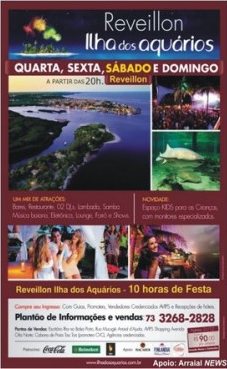 Cartaz   Ilha dos Aqurios, margem direita do rio Buranhm, Sábado 31 de Dezembro de 2011